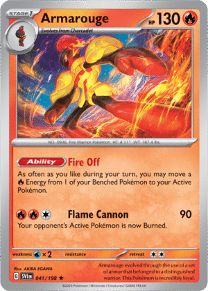 Pokémon TCG Armarouge – SVI 041/198 Rare Holo – EN