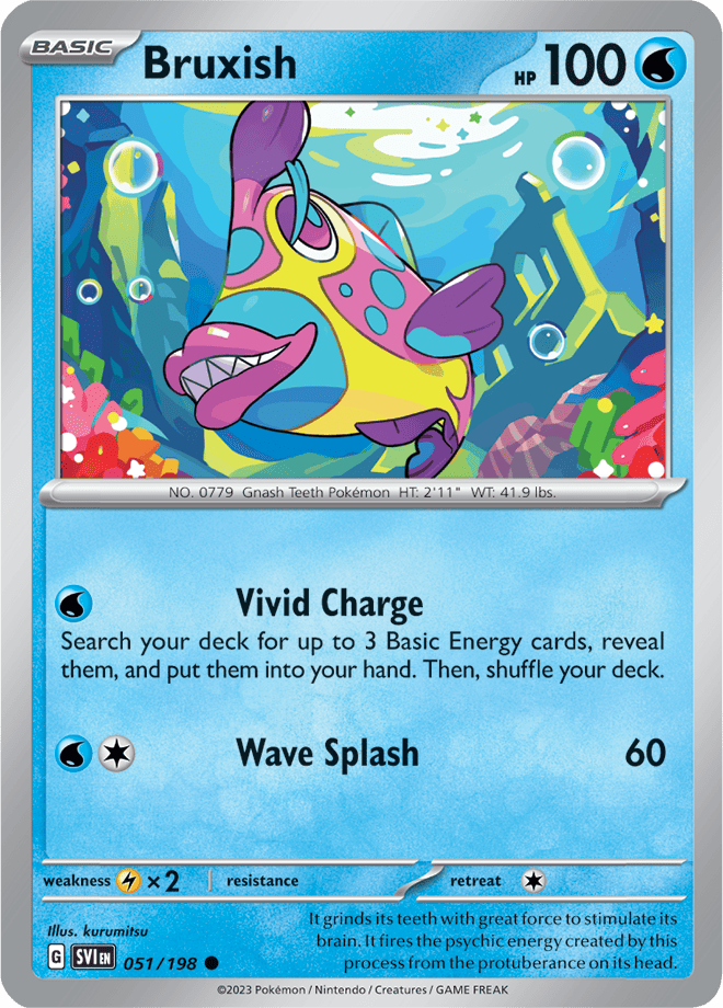 Pokémon TCG Bruxish – SVI 051/198 Common Regular – EN