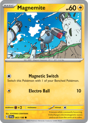 Pokémon TCG Magnemite – SVI 063/198 Common Reverse Holofoil – EN