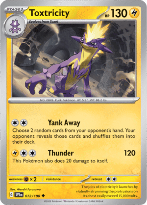 Pokémon TCG Toxtricity – SVI 072/198 Uncommon Reverse Holofoil – EN