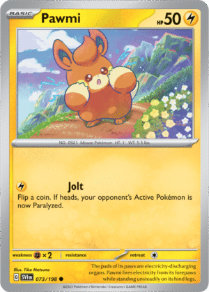 Pokémon TCG Pawmi – SVI 073/198 Common Reverse Holofoil – EN