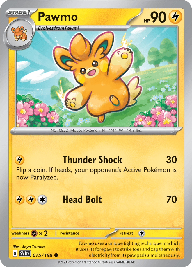Pokémon TCG Pawmo – SVI 075/198 Common Regular – EN
