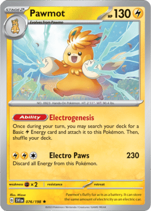Pokémon TCG Pawmot – SVI 076/198 Rare Holo – EN