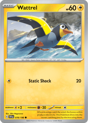 Pokémon TCG Wattrel – SVI 078/198 Common Reverse Holofoil – EN