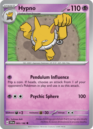 Pokémon TCG Hypno – SVI 083/198 Uncommon Reverse Holofoil – EN