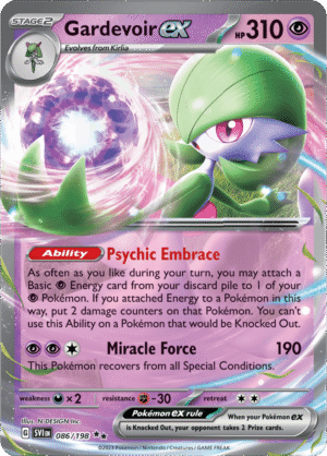 Pokémon TCG Gardevoir ex – SVI 086/198 Double Rare Holo – EN