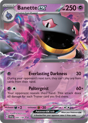 Pokémon TCG Banette ex – SVI 088/198 Double Rare Holo – EN