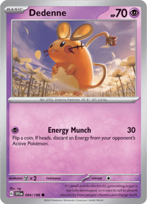 Pokémon TCG Dedenne – SVI 094/198 Common Regular – EN