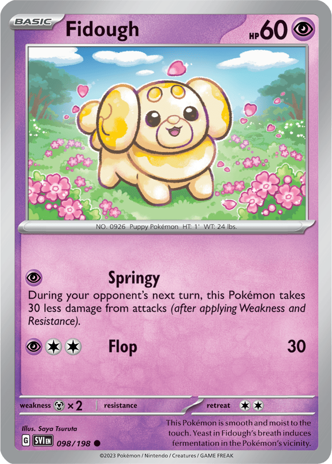 Pokémon TCG Fidough – SVI 098/198 Common Reverse Holofoil – EN