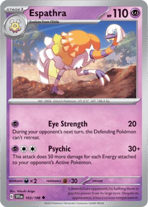Pokémon TCG Espathra – SVI 103/198 Uncommon Regular – EN