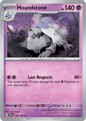 Pokémon TCG Houndstone – SVI 106/198 Rare Holo – EN