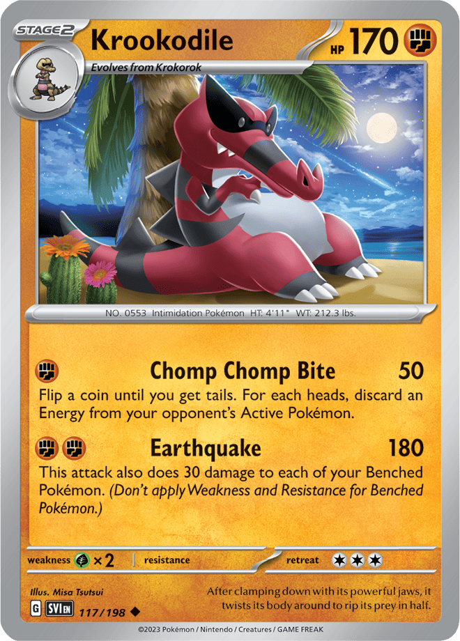 Pokémon TCG Krookodile – SVI 117/198 Uncommon Reverse Holofoil – EN