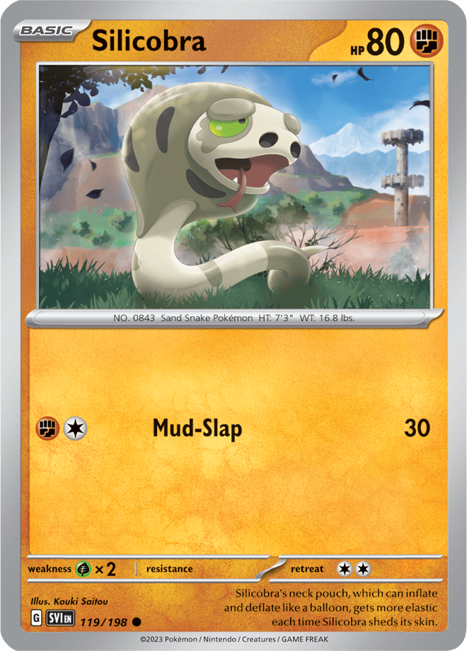 Pokémon TCG Silicobra – SVI 119/198 Common Regular – EN