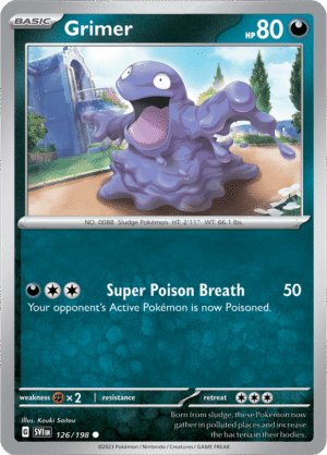 Pokémon TCG Grimer – SVI 126/198 Common Reverse Holofoil – EN