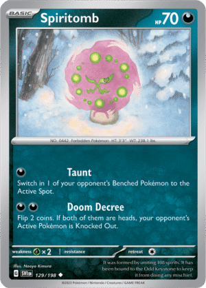 Pokémon TCG Spiritomb – SVI 129/198 Uncommon Reverse Holofoil – EN
