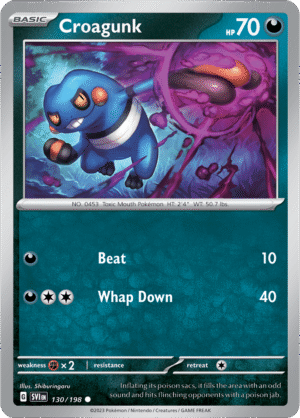 Pokémon TCG Croagunk – SVI 130/198 Common Regular – EN