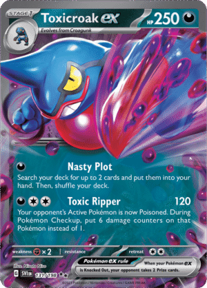Pokémon TCG Toxicroak ex – SVI 131/198 Double Rare Holo – EN