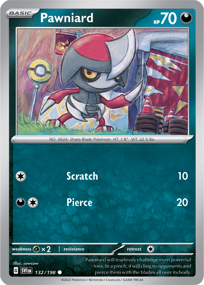 Pokémon TCG Pawniard – SVI 132/198 Common Regular – EN