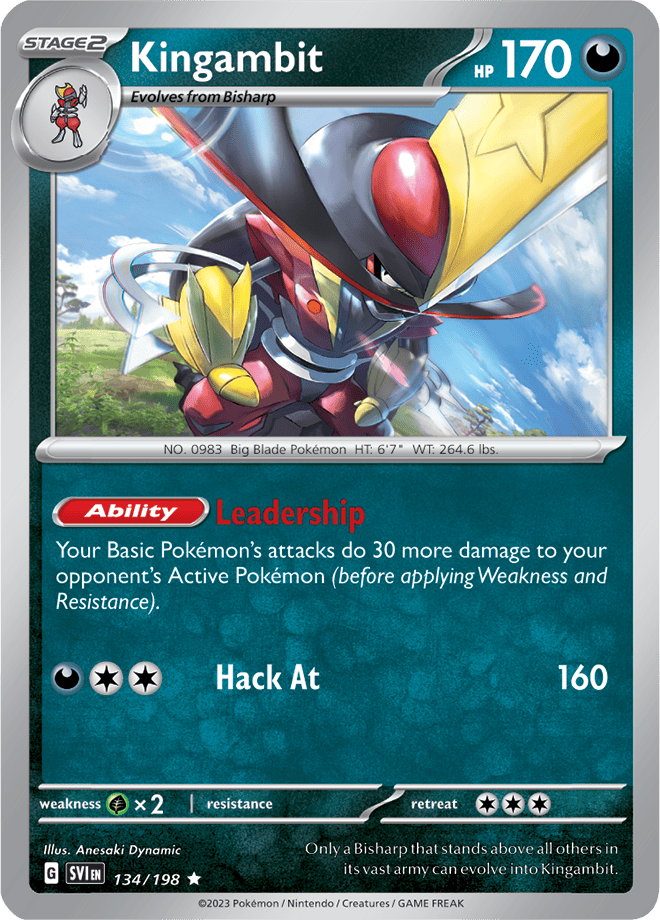 Pokémon TCG Kingambit – SVI 134/198 Rare Holo – EN
