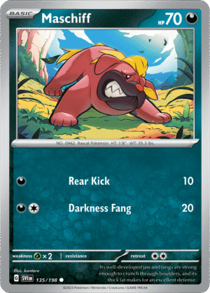 Pokémon TCG Maschiff – SVI 135/198 Common Regular – EN