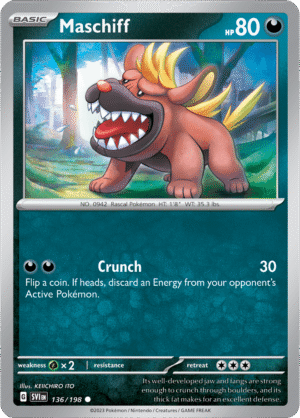 Pokémon TCG Maschiff – SVI 136/198 Common Regular – EN