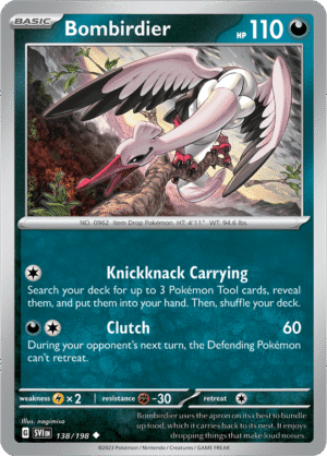 Pokémon TCG Bombirdier – SVI 138/198 Uncommon Regular – EN