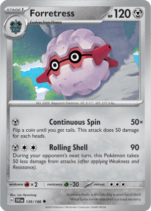 Pokémon TCG Forretress – SVI 139/198 Uncommon Reverse Holofoil – EN