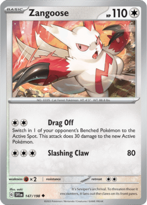 Pokémon TCG Zangoose – SVI 147/198 Uncommon Regular – EN