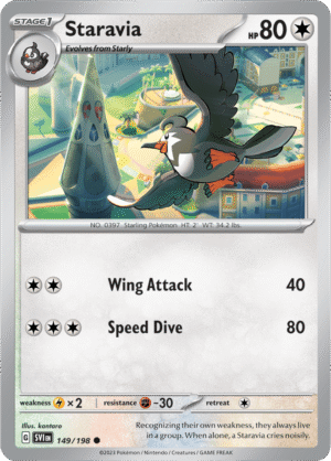 Pokémon TCG Staravia – SVI 149/198 Common Regular – EN