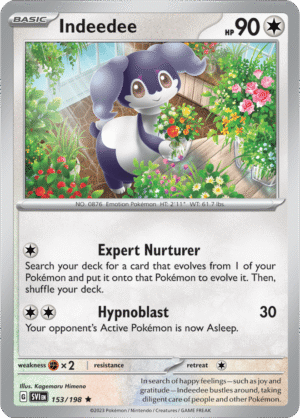 Pokémon TCG Indeedee – SVI 153/198 Rare Holo – EN