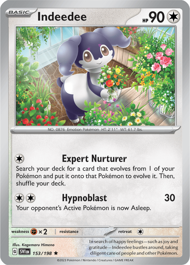 Pokémon TCG Indeedee – SVI 153/198 Rare Holo – EN