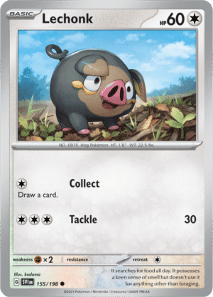 Pokémon TCG Lechonk – SVI 155/198 Common Reverse Holofoil – EN