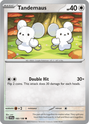 Pokémon TCG Tandemaus – SVI 160/198 Common Reverse Holofoil – EN