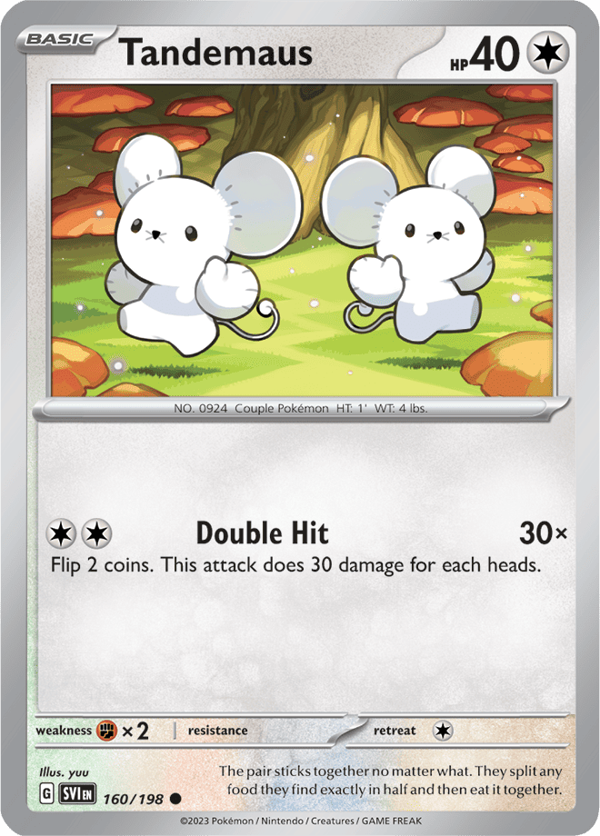 Pokémon TCG Tandemaus – SVI 160/198 Common Regular – EN