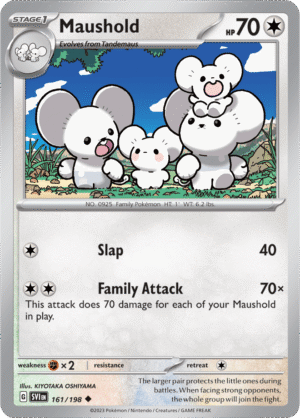 Pokémon TCG Maushold – SVI 161/198 Uncommon Reverse Holofoil – EN
