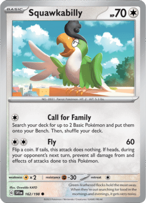 Pokémon TCG Squawkabilly – SVI 162/198 Common Reverse Holofoil – EN