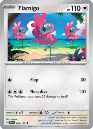 Pokémon TCG Flamigo – SVI 165/198 Uncommon Reverse Holofoil – EN