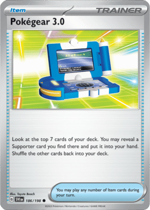 Pokémon TCG Pokégear 3.0 – SVI 186/198 Common Reverse Holofoil – EN