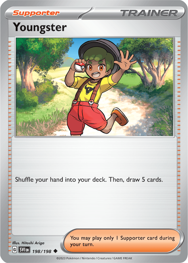 Pokémon TCG Youngster – SVI 198/198 Uncommon Reverse Holofoil – EN
