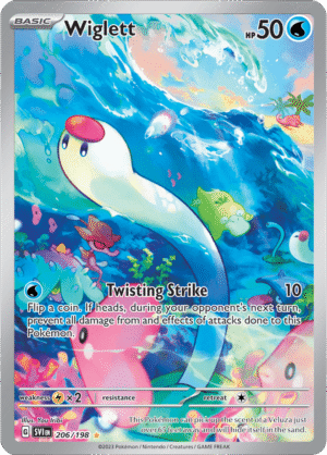 Pokémon TCG Wiglett – SVI 206/198 Illustration Rare Holo – EN