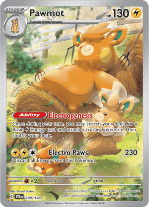 Pokémon TCG Pawmot – SVI 209/198 Illustration Rare Holo – EN
