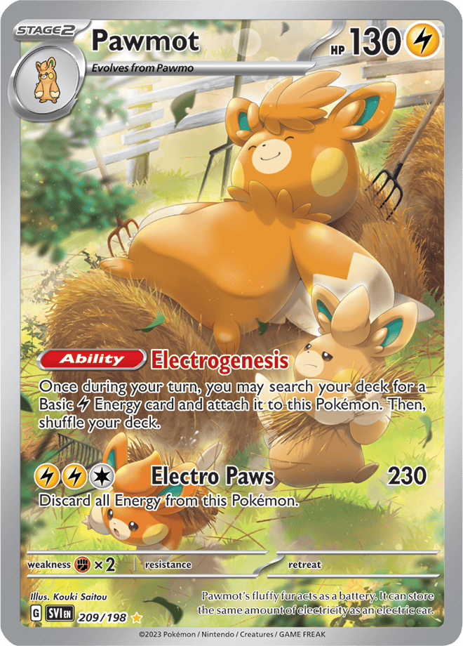 Pokémon TCG Pawmot – SVI 209/198 Illustration Rare Holo – EN