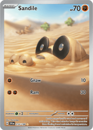 Pokémon TCG Sandile – SVI 216/198 Illustration Rare Holo – EN