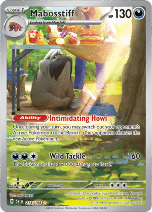 Pokémon TCG Mabosstiff – SVI 218/198 Illustration Rare Holo – EN