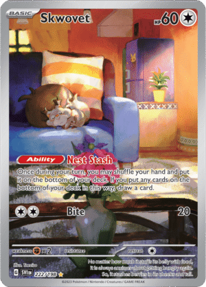 Pokémon TCG Skwovet – SVI 222/198 Illustration Rare Holo – EN