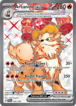 Pokémon TCG Arcanine ex – SVI 224/198 Ultra Rare Holo – EN