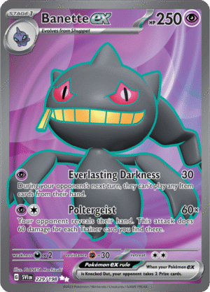 Pokémon TCG Banette ex – SVI 229/198 Ultra Rare Holo – EN