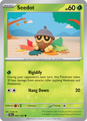 Pokémon TCG Seedot – TEF 003/162 Common Regular – EN
