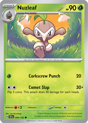 Pokémon TCG Nuzleaf – TEF 004/162 Common Regular – EN