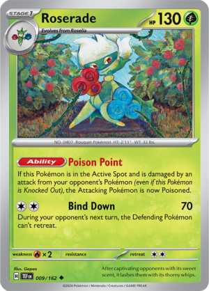 Pokémon TCG Roserade – TEF 009/162 Uncommon Regular – EN